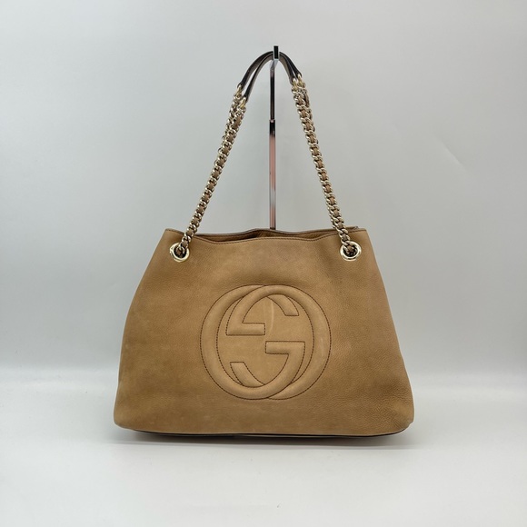 Gucci Handbags - Gucci GG Logo SoHo Chain Totes Shoulder Bag